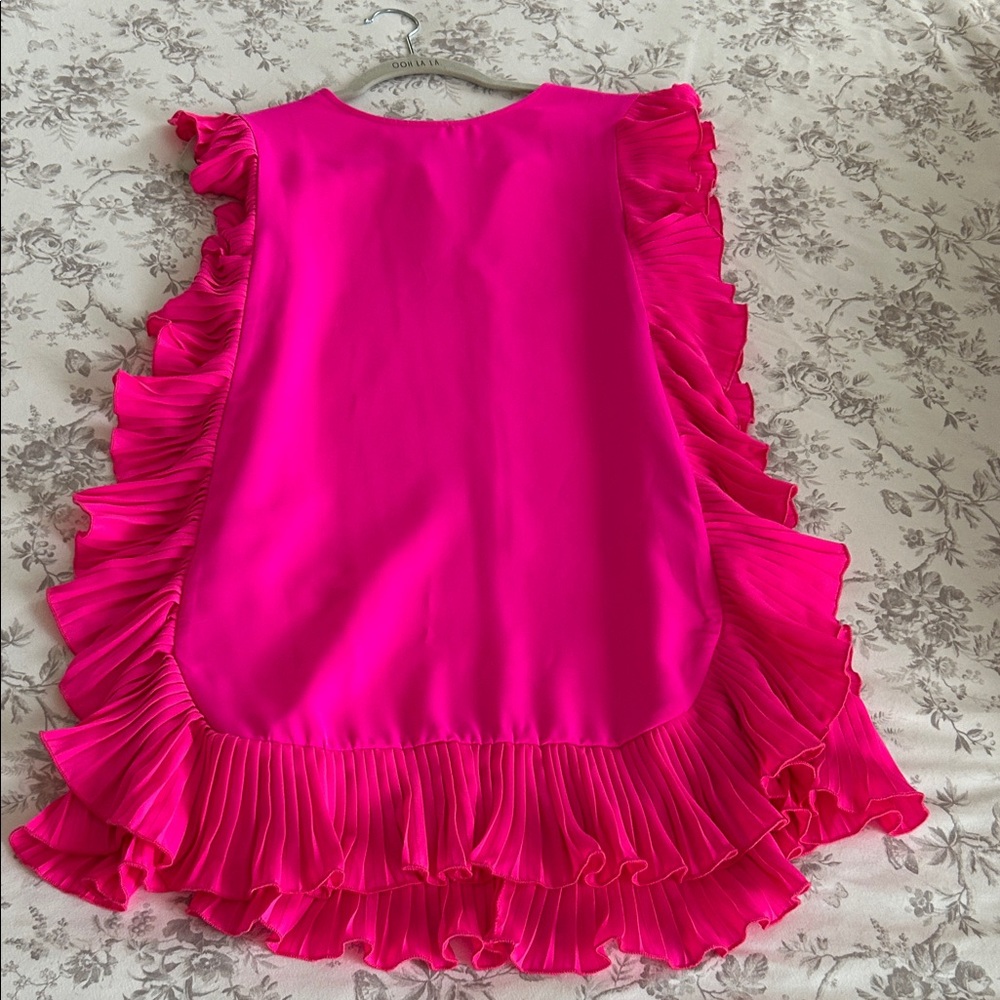 Vibrant Pink Ruffled Dress